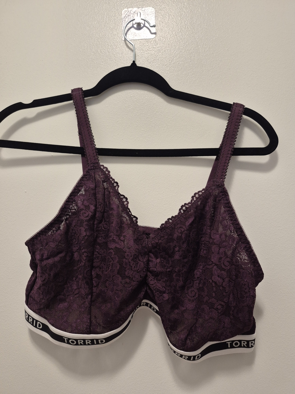 Torrid Plum Lace Bralette Size 2